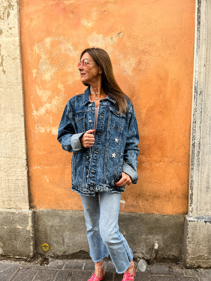 veste en jean peace and love boheme pour femme