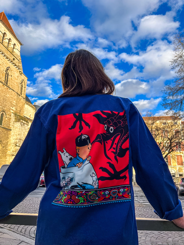 veste personnalisee tintin le lotus bleu