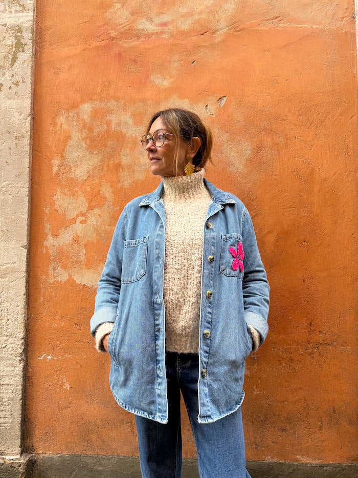 veste pour femme customisée pop art