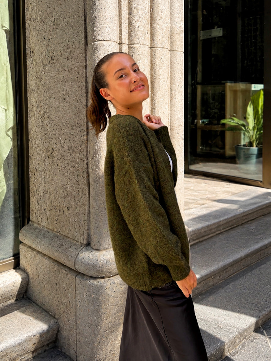 veste kaki zippée pour femme tendance