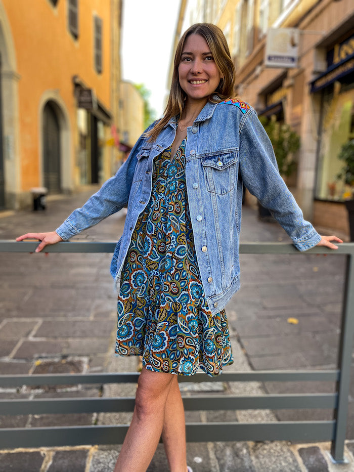 Veste en jean oversize Bouddha