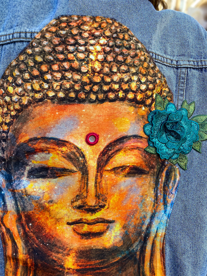 Veste en jean oversize Bouddha