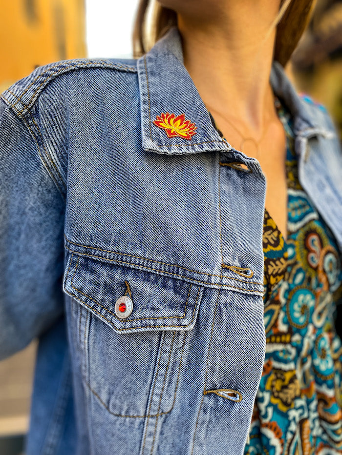 Veste en jean oversize Bouddha