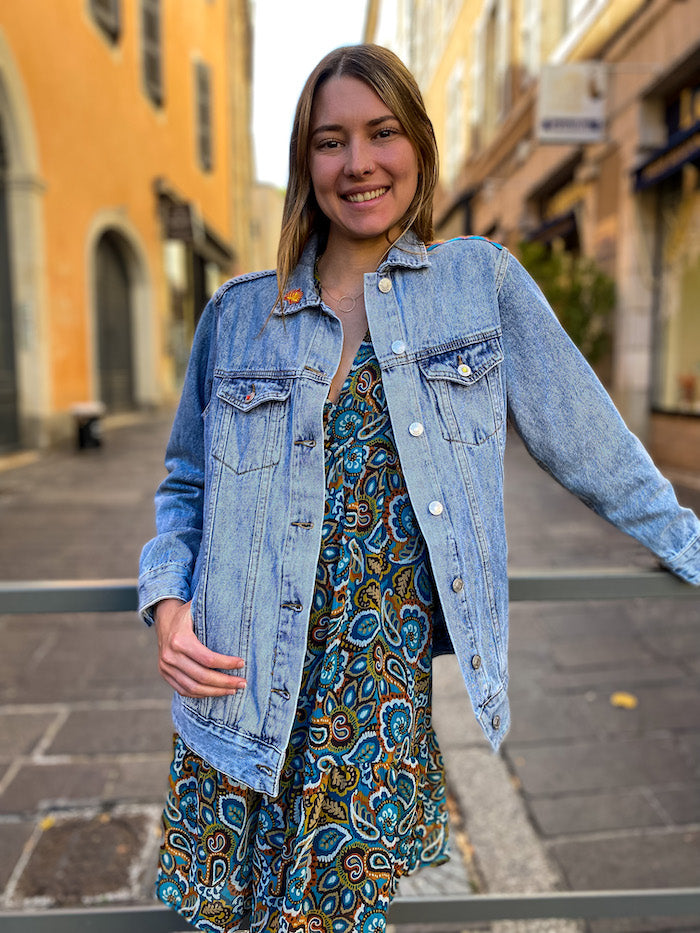 Veste en jean oversize Bouddha