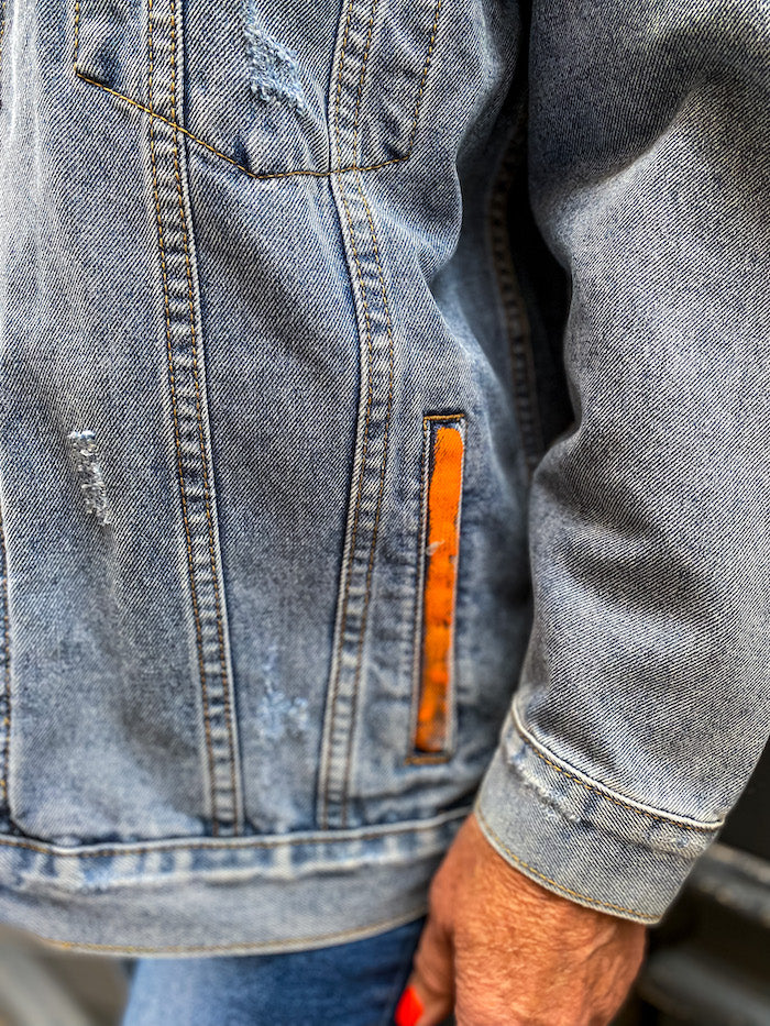 Veste en jean oversize Frida Kahlo Gotas de Amor