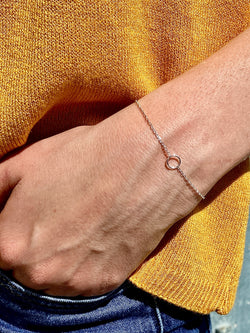 Bracelet petit cercle en argent Solenne - Bracelet