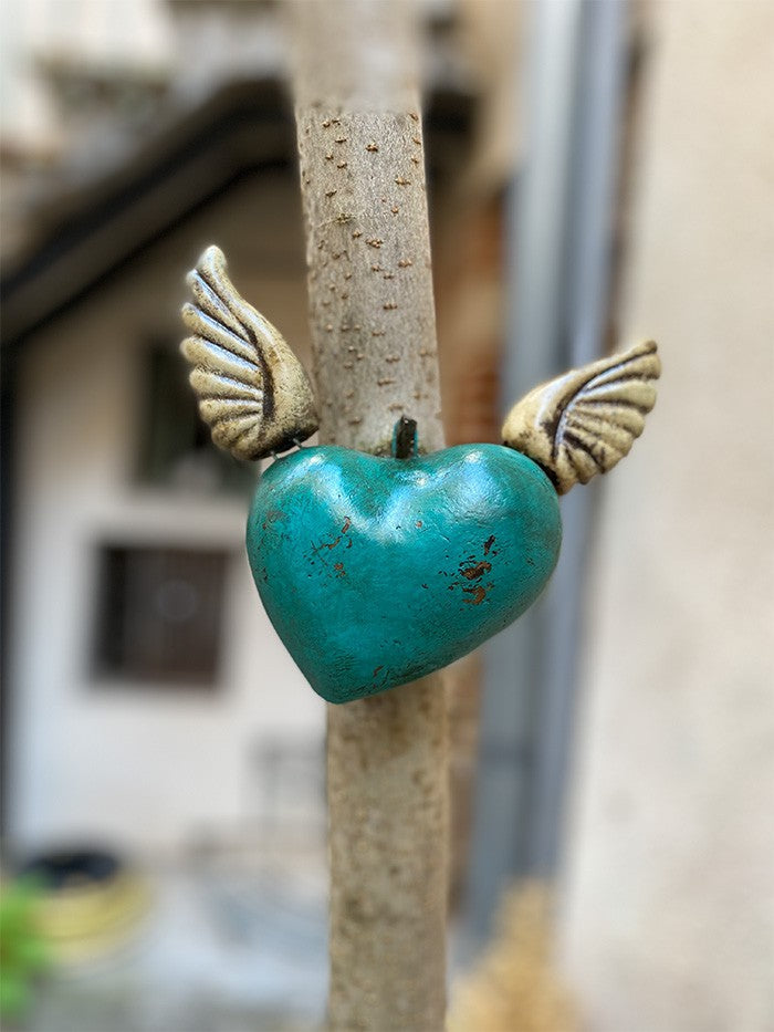 Coeur mexicain vert en céramique - Décoration