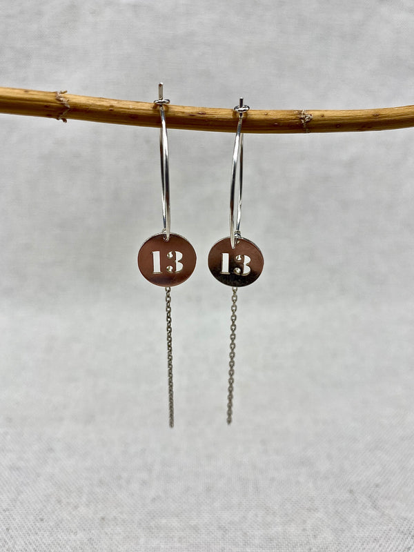 Créoles Mix Up Superstition n°13 - Boucles d’oreilles