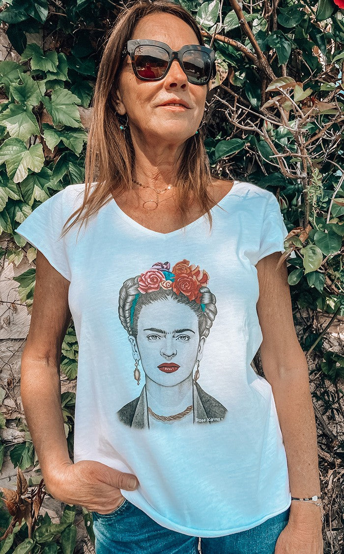 T-shirt manches courtes Frida Kahlo - T-shirt