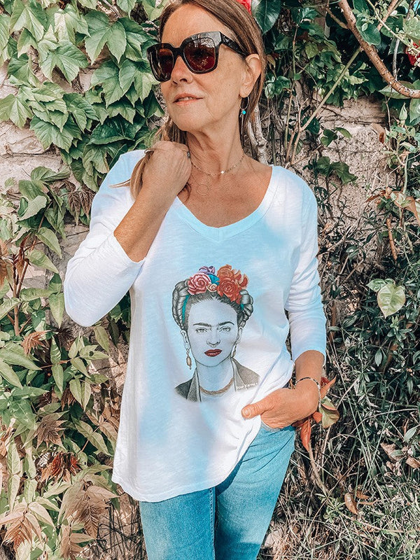 T-shirt manches longues Frida Kahlo - T-shirt